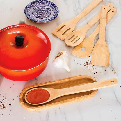 Totally Bamboo 5-Piece Cooking Utensil Set, 12" Long