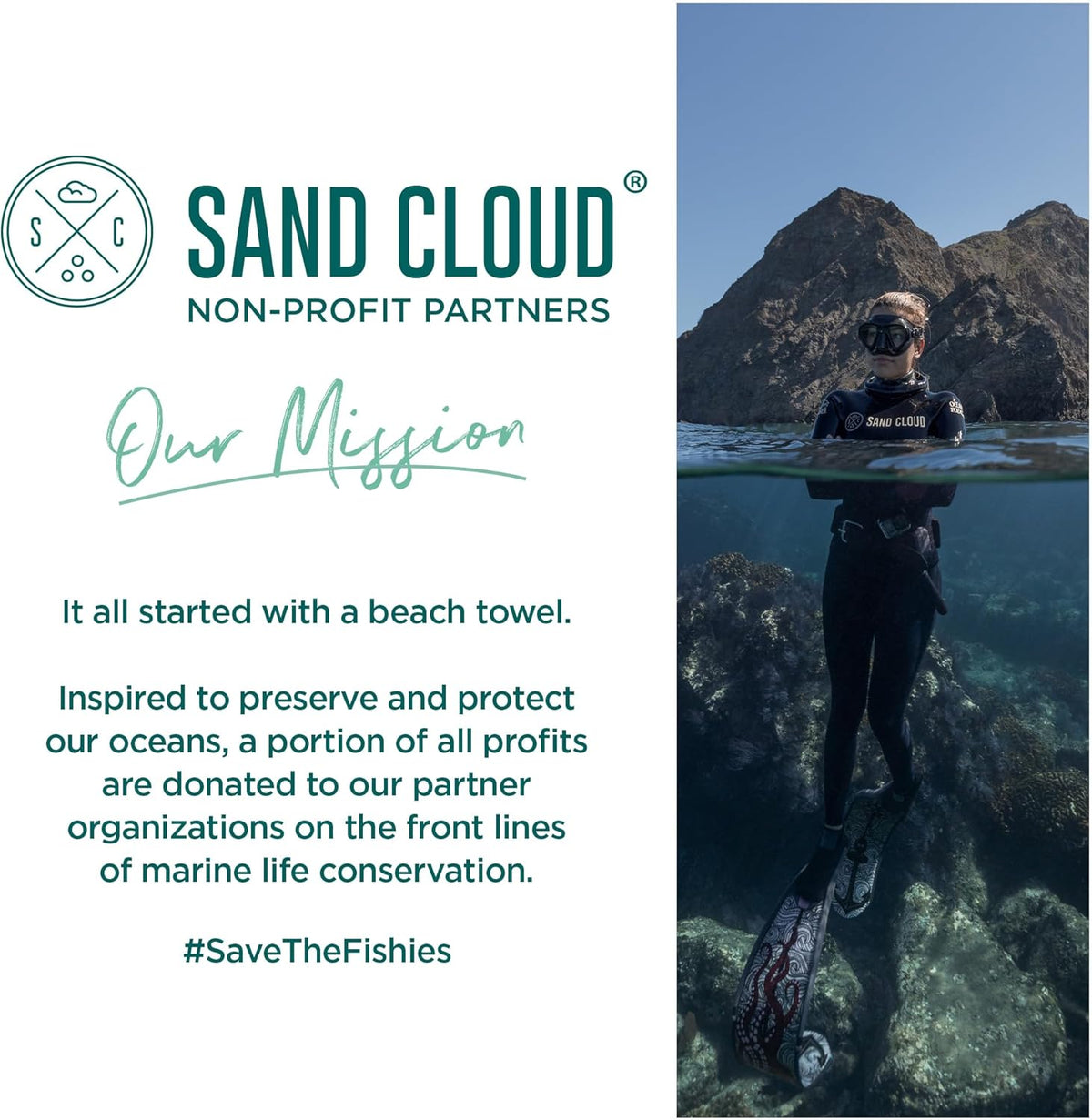 Sand Cloud Large Turkish Beach Towel - Sand Free - 100% Organic Turkish Cotton Yarn - Quick Dry Towel for Beach, Picnic, Blanket or Bath - As Seen on Shark Tank - Marine Life (Sea Star)