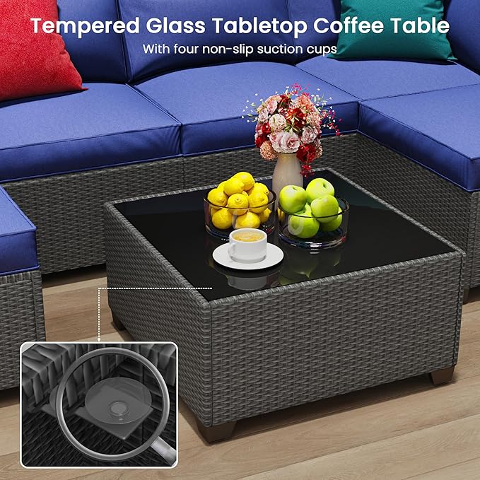 9 Piece Outdoor Patio Furniture Set
