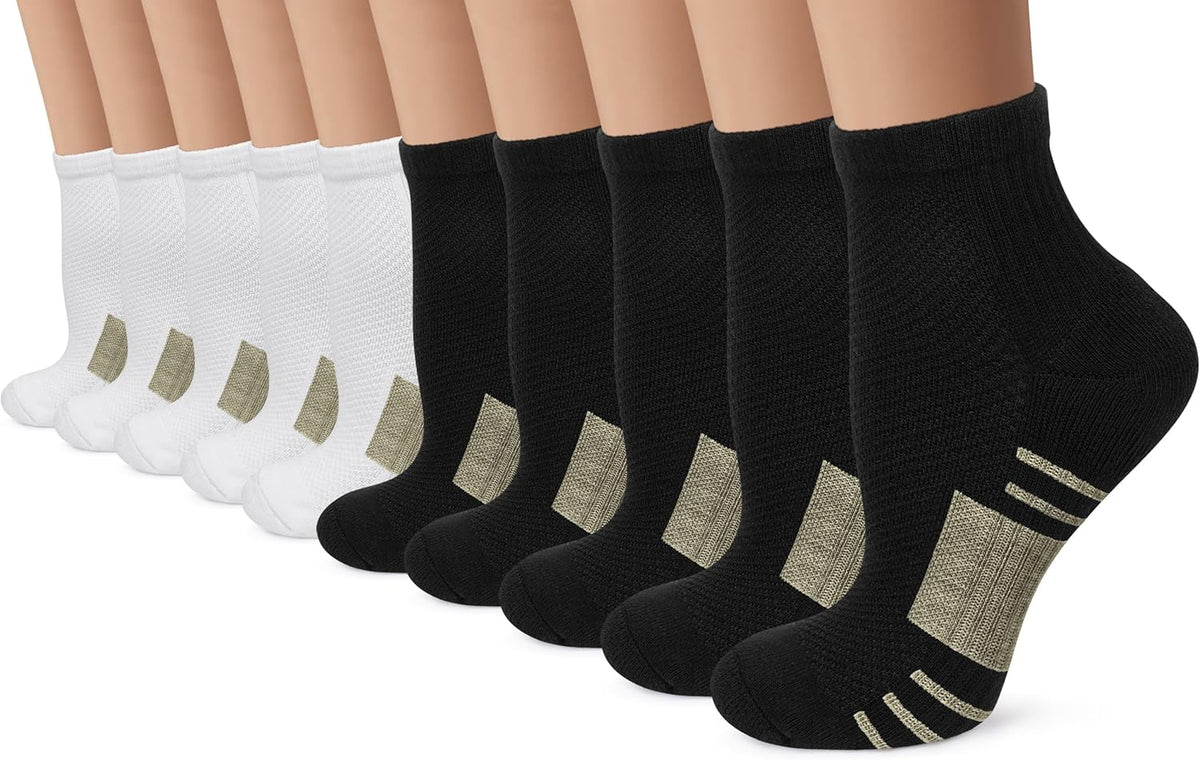 Iseasoo Copper Compression Socks for Men & Women – Plantar Fasciitis Relief, Ankle Support & Circulation – Running & Recovery
