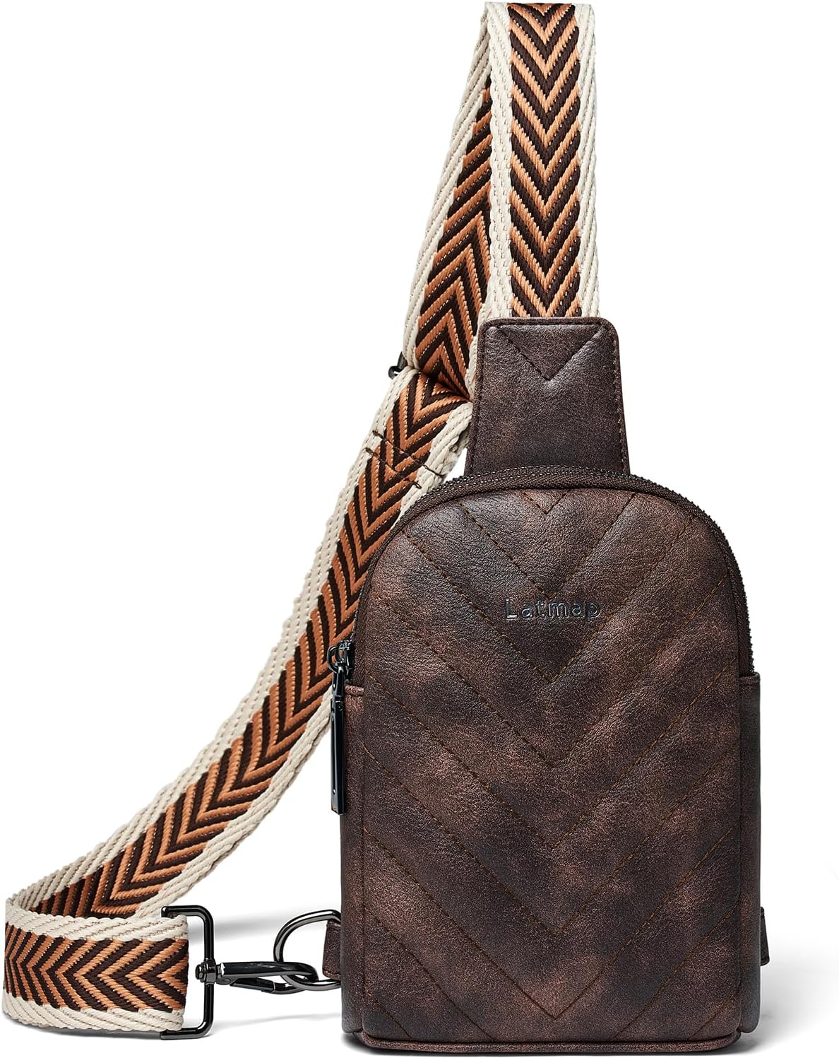 7L Sling Bag for Women Men Leather Small Sling Backpack Daypack Anti Theft Fanny Pack Crossbody Purse Travel