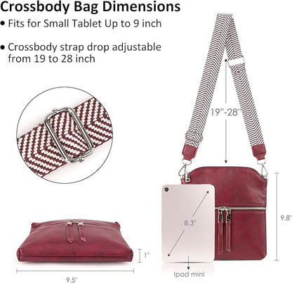 befen Genuine Leather Small Crossbody Purses for Women Travel Cross Body Bags Lightweight with Adjustable Shoulder Strap
