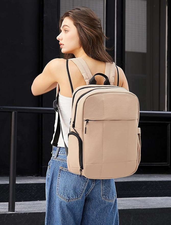 CLUCI Lightweight Travel Backpack Carry on Flight Approved, Puffy Gym Backpack with Shoe Compartment, Personal Item Travel Bag, 15.6 inch Laptop Backpack for Weekender Business