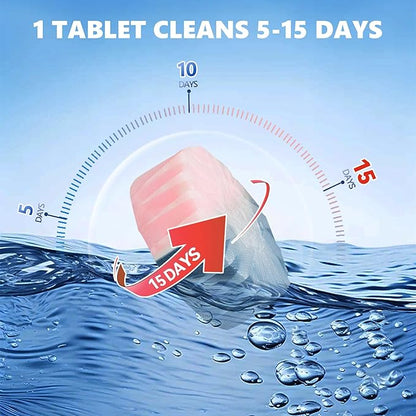 Toilet Bowl Cleaner Tablets, Automatic Toilet Bowl Cleaners, Long-Lasting Toilet Tabs Drop in Tank for Deodorizing & Descaling, Blue & Pink, 12 Packs