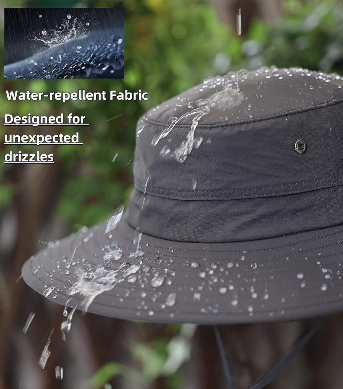 Home Prefer UPF50+ Mens Sun Hat Wide Brim Fishing Hat Sun Protection Beach Gardening Bucket Hat for Men Women