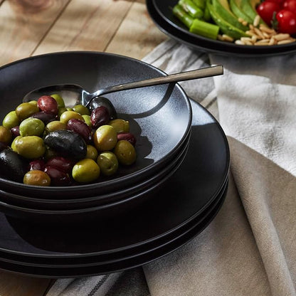 Porto by Stone Lain Semplice 12-Piece Premium Kitchen & Dining Dinnerware Set