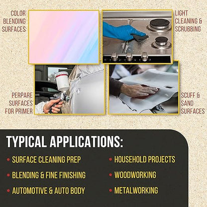 Dura-Gold Premium 6" x 9" Scuff Pads, 5 Each Maroon General Purpose & 5 Each Gray Ultra Fine - Scuffing, Scouring, Sanding, Paint Primer Prep Adhesion Scratch - Surface Preparation Automotive Autobody