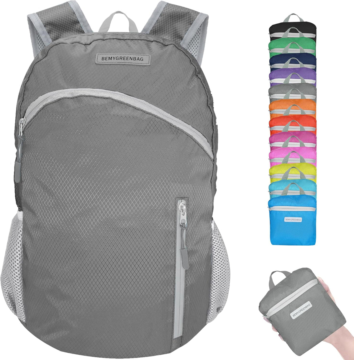 35L Foldable Waterproof Backpack For Outdoor Sports Travel Inside Wet Clothes Compartment Packable For Multiple