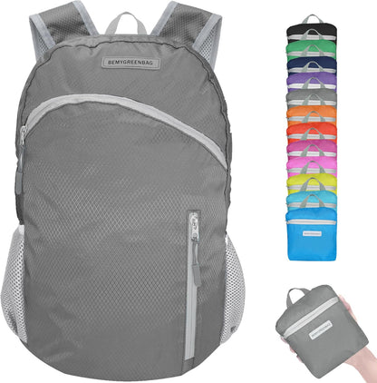 35L Foldable Waterproof Backpack For Outdoor Sports Travel Inside Wet Clothes Compartment Packable For Multiple