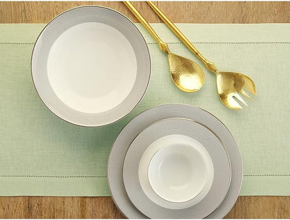 Solino Home Linen Sage Green Table Runner 108 Inches Long - 100% Pure Linen 14 x 108 Inch Table Runner for Christmas, New Year - Classic Hemstitch