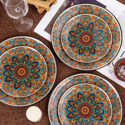60PCS Bohemian Plastic Plates