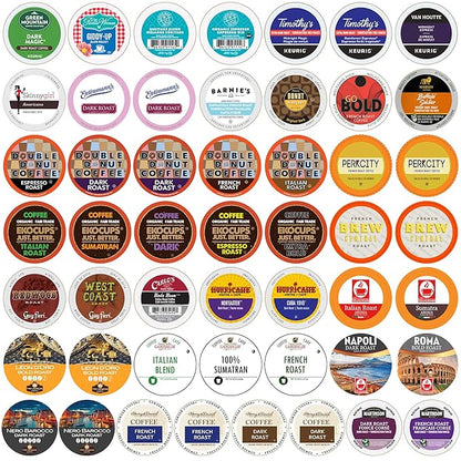 Crazy Cups Premium Bold Dark Roast -Coffee Bulk Variety Pack, 50 Count(Pack of 1)