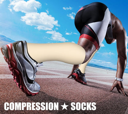 CHARMKING Compression Socks for Women & Men Circulation (3 Pairs) 15-20 mmHg is Best Support for Athletic Running Cycling