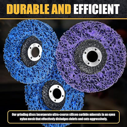 10Pcs Strip Discs Stripping Wheels, Paint Stripper Wheels 4" x 5/8" Rust Remover Wheel Remove Paint for Angle Grinder Paint Strip Wheel Quick Abrasive Discs Rust
