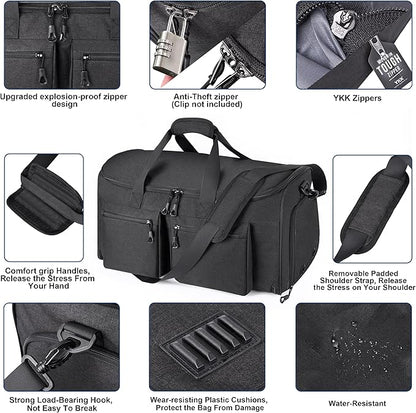 Convertible Duffle Bags for Travel Carry On Suit Duffle Bags with Shoulder Strap 2 in 1 Hanging Garment Duffle Bag for Men Women