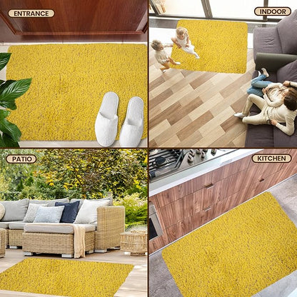 Premium Microfiber Indoor Door Mat – 24"x36" Washable Entry Mat, Non-Slip, Waterproof Backing, Super Absorbent, Low Profile Entryway Doormat for Indoor Entrance