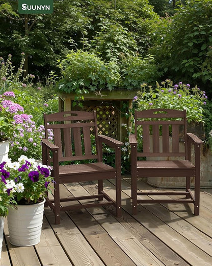 Set of 2 Weatherproof Patio Chairs