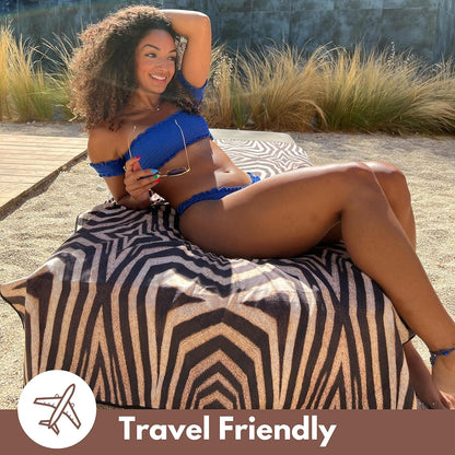 ECCOSOPHY Microfiber Beach Towel - Sand Free Towels are Quick Dry, Light Weight, Super Absorbent - Perfect Pool, Travel, Cruise, Camping Essentials - Oversized Extra Large for Adults 71x35 in
