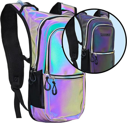 Sojourner Hydration Pack, Hydration Backpack - Water Backpack with 2l Hydration Bladder, Festival Essential - Rave Hydration Pack Hydropack Hydro for Hiking, Running, Biking, Festival Gear