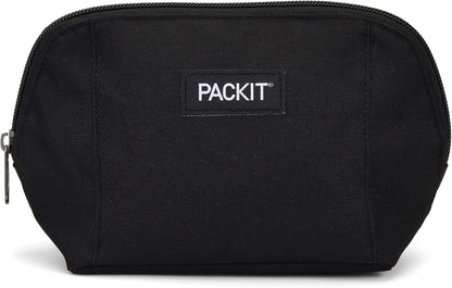 PackIt Freezable Snack Bag, Black, Built with EcoFreeze Technology, Foldable, Reusable, Zip Closure Locks in Cool Dry Air, Great for All Ages, and Fresh Snacks On the Go