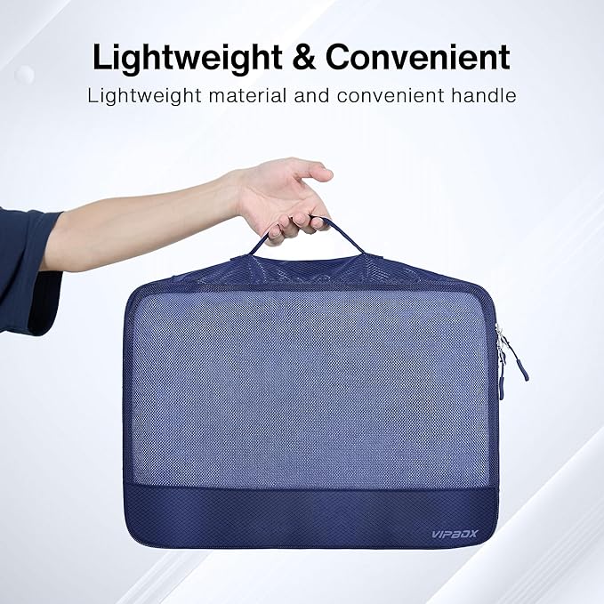 5 Set Packing Cubes Travel for Luggage Durable Suitcases Organizer Bags Lightweight Airplane Travel Vacation Essentials Accessories for Carry on (BLue)