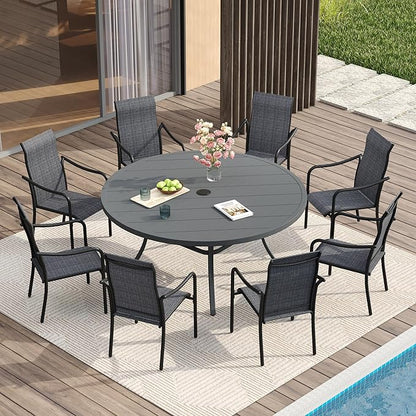 VICLLAX 53" Outdoor Round Patio Table