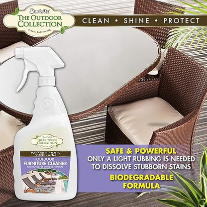 STAR BRITE Outdoor Collection Furniture Cleaner Spray - All-Surface Cleaner for Poly, Resin, Vinyl, Plastic, Rubber, Glass, Metal, and Fiberglass - 32 OZ (51932)