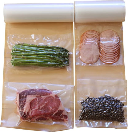 Simple Houseware Vacuum Sealer Bags 8'' x 50' Sous Vide Roll, 2-Pack