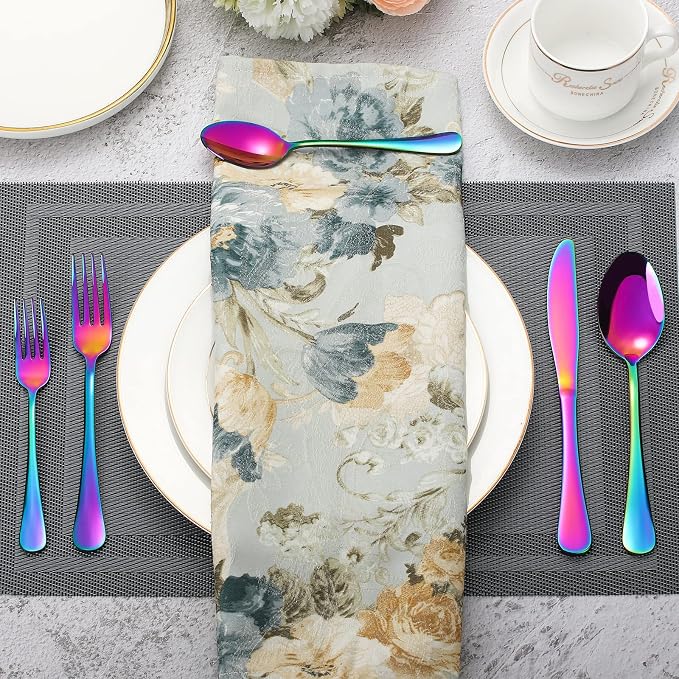 Rainbow Silverware Flatware Set
