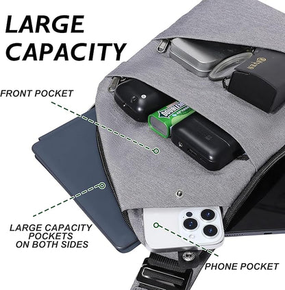 Anti Theft Crossbody Travel Bags for Women Men Cross Body Slim Sling Handbags with S Hook Antitheft