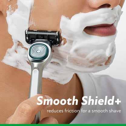 DORCO SLEEK Six Blade Razor System with Multi-Flex Technology Refill Set, Precision Shaving Razor Replacement Cartridge (4 Pack)