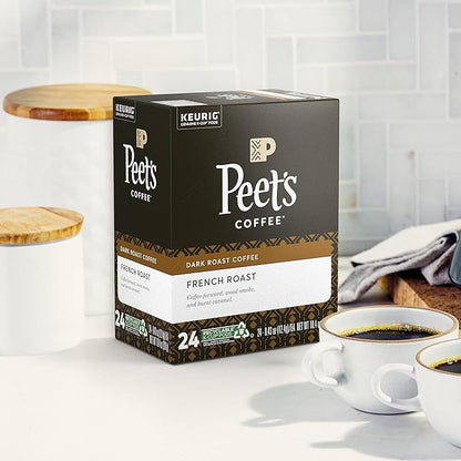 Peet's Coffee, Dark Roast K-Cup Pods for Keurig Brewers - French Roast 96 Count (4 Boxes of 24 K-Cup Pods)