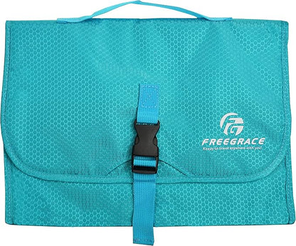 Freegrace Premium Hanging Toiletry Travel Bag - Cosmetic, Jewelry, Toiletry & Accessory Storage Organizer Bag, Large Size, Various Compartments
