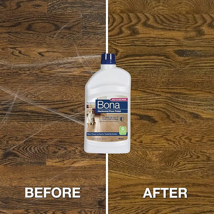 Bona Hardwood Floor Polish - 32 fl oz - High Gloss Shine - Polish for Wood Floors - Protects and Renews Dull Flooring - Covers 500 sq ft